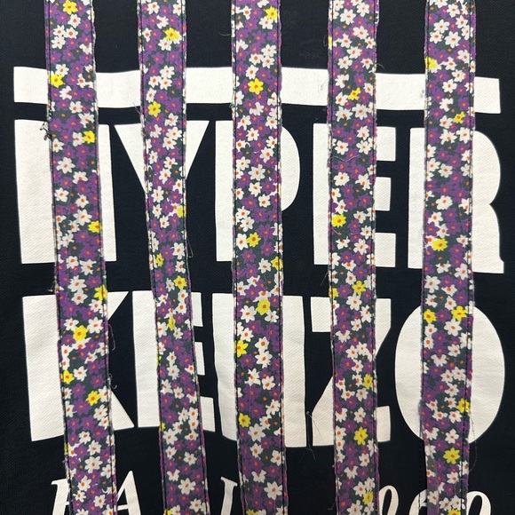 KENZO Hyper sweatshirt crew neck black floral size Large - Picture 3 of 8